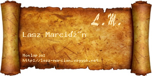 Lasz Marcián névjegykártya